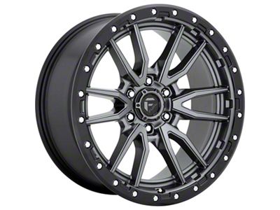 Fuel Wheels Rebel Matte Gunmetal Ring 8-Lug Wheel; 20x9; 1mm Offset (20-25 Silverado 3500 HD SRW)