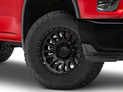 Fuel Wheels Rincon Matte Black with Gloss Black Lip 8-Lug Wheel; 20x9; 1mm Offset (20-25 Silverado 3500 HD SRW)
