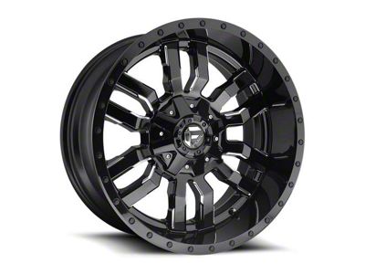 Fuel Wheels Sledge Gloss Black Milled 8-Lug Wheel; 20x12; -44mm Offset (11-14 Silverado 3500 HD SRW)
