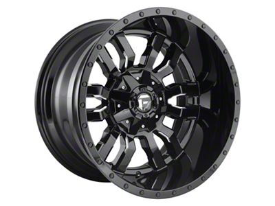 Fuel Wheels Sledge Gloss Black Milled 8-Lug Wheel; 20x12; -44mm Offset (07-10 Silverado 3500 HD SRW)
