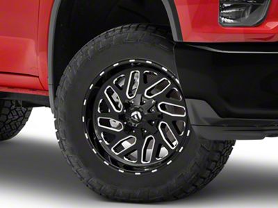 Fuel Wheels Triton Gloss Black Milled 8-Lug Wheel; 20x10; -18mm Offset (20-25 Silverado 3500 HD SRW)