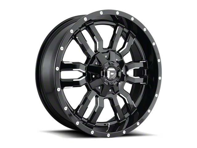 Fuel Wheels Sledge Gloss Black Milled 6-Lug Wheel; 24x14; -75mm Offset (14-18 Sierra 1500)
