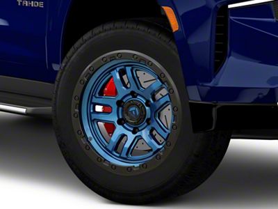 Fuel Wheels Ammo Gloss Blue with Black Bead Ring 6-Lug Wheel; 20x10; -18mm Offset (21-25 Tahoe)