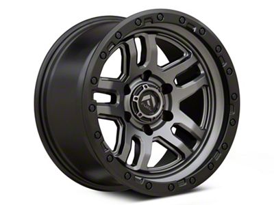 Fuel Wheels Ammo Matte Gunmetal with Black Bead Ring 6-Lug Wheel; 18x9; 1mm Offset (21-25 Tahoe)