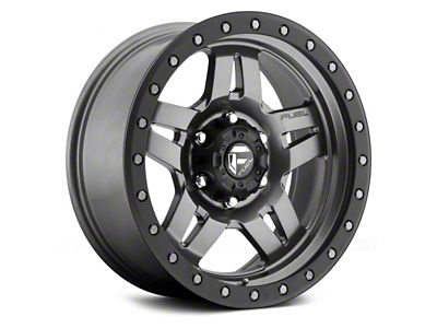 Fuel Wheels Anza Matte Gunmetal with Black Bead Ring 6-Lug Wheel; 18x9; 19mm Offset (21-25 Tahoe)
