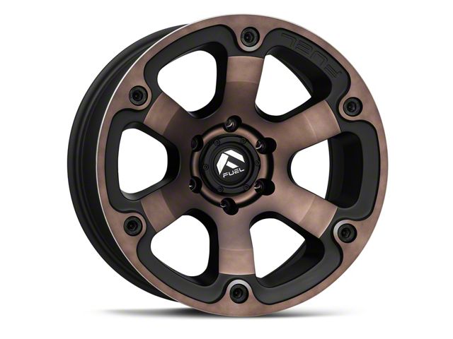 Fuel Wheels Beast Matte Black Machined with Dark Tint 6-Lug Wheel; 18x9; 1mm Offset (21-24 Tahoe)