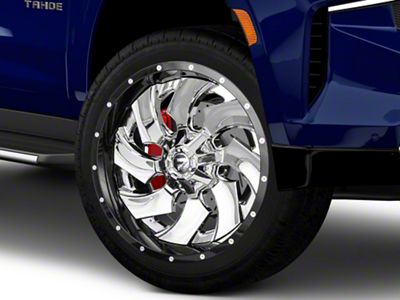 Fuel Wheels Cleaver Chrome with Gloss Black 6-Lug Wheel; 22x10; -13mm Offset (21-25 Tahoe)