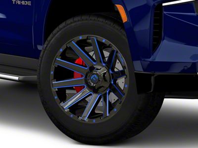 Fuel Wheels Contra Gloss Black with Blue Tinted Clear 6-Lug Wheel; 20x9; 20mm Offset (21-25 Tahoe)