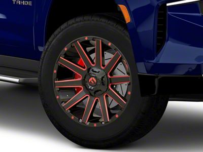 Fuel Wheels Contra Gloss Black with Red Tinted Clear 6-Lug Wheel; 20x9; 20mm Offset (21-25 Tahoe)