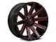 Fuel Wheels Contra Gloss Black with Red Tint 6-Lug Wheel; 22x10; -19mm Offset (21-24 Tahoe)