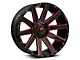 Fuel Wheels Contra Gloss Black with Red Tint 6-Lug Wheel; 22x10; -19mm Offset (21-24 Tahoe)