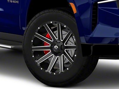 Fuel Wheels Contra Matte Black Milled 6-Lug Wheel; 20x9; 19mm Offset (21-25 Tahoe)