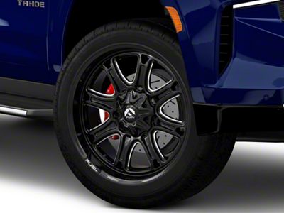 Fuel Wheels Darkstar Gloss Black Milled 6-Lug Wheel; 24x12; -44mm Offset (21-25 Tahoe)