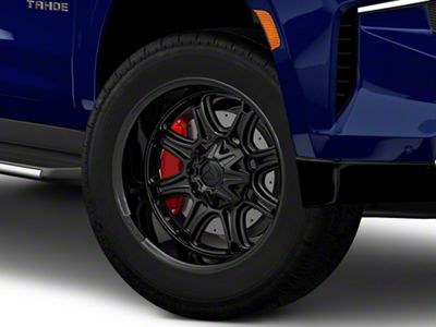 Fuel Wheels Darkstar Matte Black with Gloss Black Lip 6-Lug Wheel; 20x10; -18mm Offset (21-25 Tahoe)