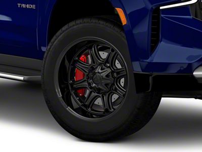 Fuel Wheels Darkstar Matte Black with Gloss Black Lip 6-Lug Wheel; 22x10; -18mm Offset (21-25 Tahoe)