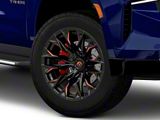 Fuel Wheels Flame Gloss Black Milled with Red Accents 6-Lug Wheel; 20x10; -18mm Offset (21-26 Tahoe)
