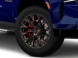 Fuel Wheels Flame Gloss Black Milled with Red Accents 6-Lug Wheel; 20x10; -18mm Offset (21-26 Tahoe)