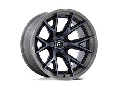 Fuel Wheels Fusion Forged Catalyst Gloss Black Brushed Dark Tinted Clear 6-Lug Wheel; 24x12; -44mm Offset (21-24 Tahoe)