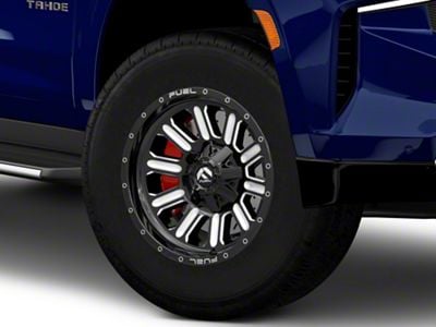 Fuel Wheels Hardline Gloss Black Milled 6-Lug Wheel; 18x9; 20mm Offset (21-25 Tahoe)