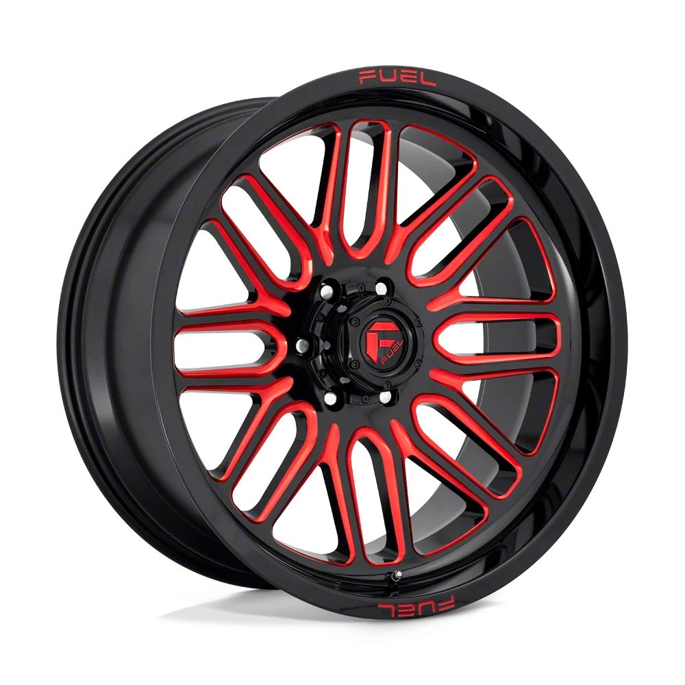 Fuel Wheels Tahoe Ignite Gloss Black with Red Tinted Clear 6Lug Wheel; 20x10; 18mm Offset