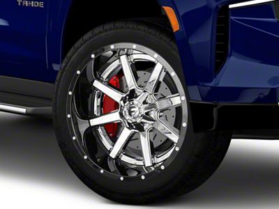Fuel Wheels Maverick Chrome with Gloss Black Lip 6-Lug Wheel; 22x14; -70mm Offset (21-25 Tahoe)
