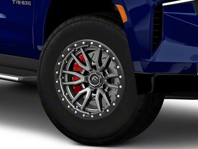 Fuel Wheels Rebel Matte Gunmetal with Black Bead Ring 6-Lug Wheel; 18x9; -12mm Offset (21-25 Tahoe)