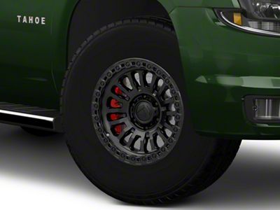 Fuel Wheels Rincon Matte Black with Gloss Black Lip 6-Lug Wheel; 17x9; 25mm Offset (15-20 Tahoe)