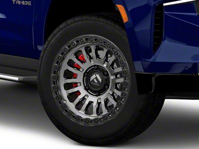 Fuel Wheels Rincon Matte Gunmetal with Matte Black Lip 6-Lug Wheel; 20x10; -18mm Offset (21-25 Tahoe)