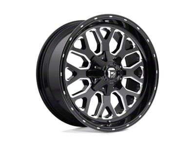 Fuel Wheels Titan Gloss Black Milled 6-Lug Wheel; 20x10; -18mm Offset (21-25 Tahoe)