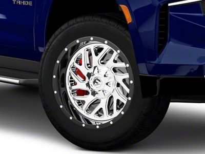 Fuel Wheels Triton Chrome with Gloss Black Lip 6-Lug Wheel; 20x12; -44mm Offset (21-25 Tahoe)