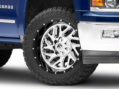 Fuel Wheels Triton Chrome with Gloss Black Lip 6-Lug Wheel; 22x10; -13mm Offset (21-25 Tahoe)