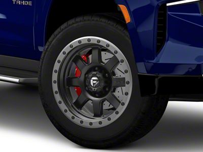 Fuel Wheels Trophy Matte Black with Anthracite Ring 6-Lug Wheel; 20x9; 1mm Offset (21-26 Tahoe)