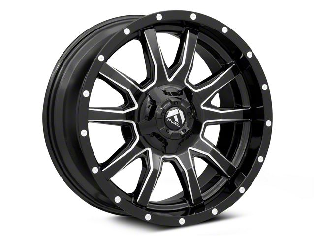 Fuel Wheels Vandal Gloss Black Milled 6-Lug Wheel; 20x9; 20mm Offset (21-24 Tahoe)