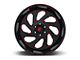 Fuel Wheels Vortex Gloss Black with Red Tint Clear 6-Lug Wheel; 20x12; -45mm Offset (21-24 Tahoe)