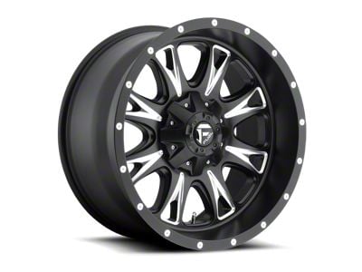 Fuel Wheels Throttle Matte Black Milled 6-Lug Wheel; 22x14; -76mm Offset (19-25 Sierra 1500)