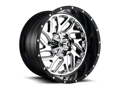 Fuel Wheels Triton Chrome with Gloss Black Lip 5-Lug Wheel; 20x10; -19mm Offset (09-18 RAM 1500)