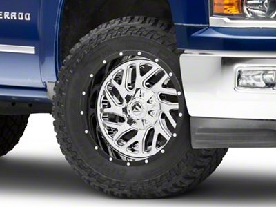 Fuel Wheels Triton Chrome with Gloss Black Lip 6-Lug Wheel; 20x10; -19mm Offset (14-18 Silverado 1500)