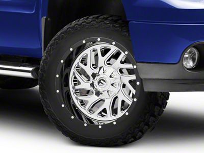 Fuel Wheels Triton Chrome with Gloss Black Lip 6-Lug Wheel; 20x10; -19mm Offset (07-13 Sierra 1500)