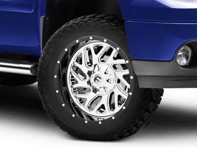 Fuel Wheels Triton Chrome with Gloss Black Lip 6-Lug Wheel; 20x12; -44mm Offset (07-13 Sierra 1500)