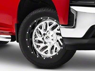 Fuel Wheels Triton Chrome with Gloss Black Lip 6-Lug Wheel; 20x12; -44mm Offset (19-25 Silverado 1500)