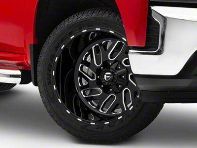 Fuel Wheels Triton Gloss Black Milled 6-Lug Wheel; 20x12; -44mm Offset (19-25 Silverado 1500)