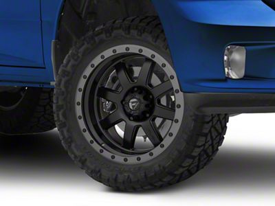 Fuel Wheels Trophy Matte Black with Anthracite Ring 5-Lug Wheel; 20x9; -12mm Offset (09-18 RAM 1500)