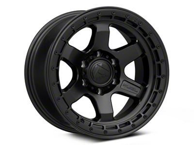 Fuel Wheels Block Matte Black with Black Ring 6-Lug Wheel; 17x9; -12mm Offset (21-25 Yukon)