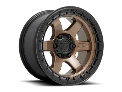 Fuel Wheels Block Matte Bronze with Black Ring 6-Lug Wheel; 17x9; -12mm Offset (21-25 Yukon)