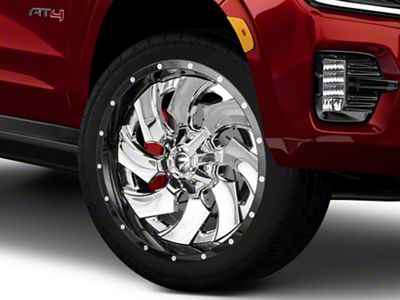 Fuel Wheels Cleaver Chrome with Gloss Black 6-Lug Wheel; 22x10; -13mm Offset (21-25 Yukon)
