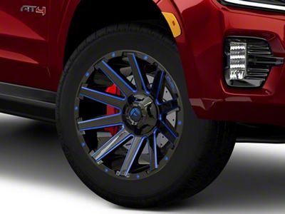 Fuel Wheels Contra Gloss Black with Blue Tinted Clear 6-Lug Wheel; 20x9; 20mm Offset (21-25 Yukon)