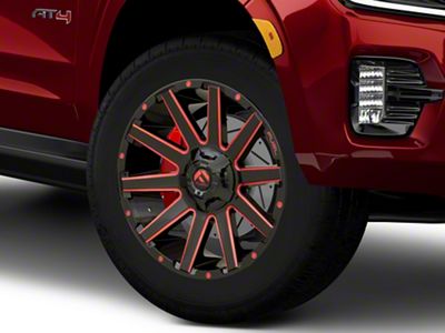 Fuel Wheels Contra Gloss Black with Red Tinted Clear 6-Lug Wheel; 20x9; 20mm Offset (21-25 Yukon)