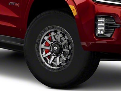 Fuel Wheels Covert Matte Gunmetal with Black Bead Ring 6-Lug Wheel; 17x8.5; 0mm Offset (21-25 Yukon)