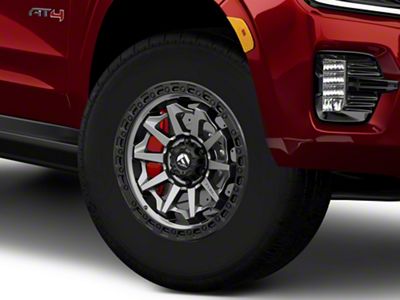 Fuel Wheels Covert Matte Gunmetal with Black Bead Ring 6-Lug Wheel; 18x9; -12mm Offset (21-25 Yukon)