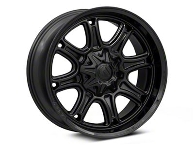 Fuel Wheels Darkstar Matte Black with Gloss Black Lip 6-Lug Wheel; 20x9; 1mm Offset (21-25 Yukon)